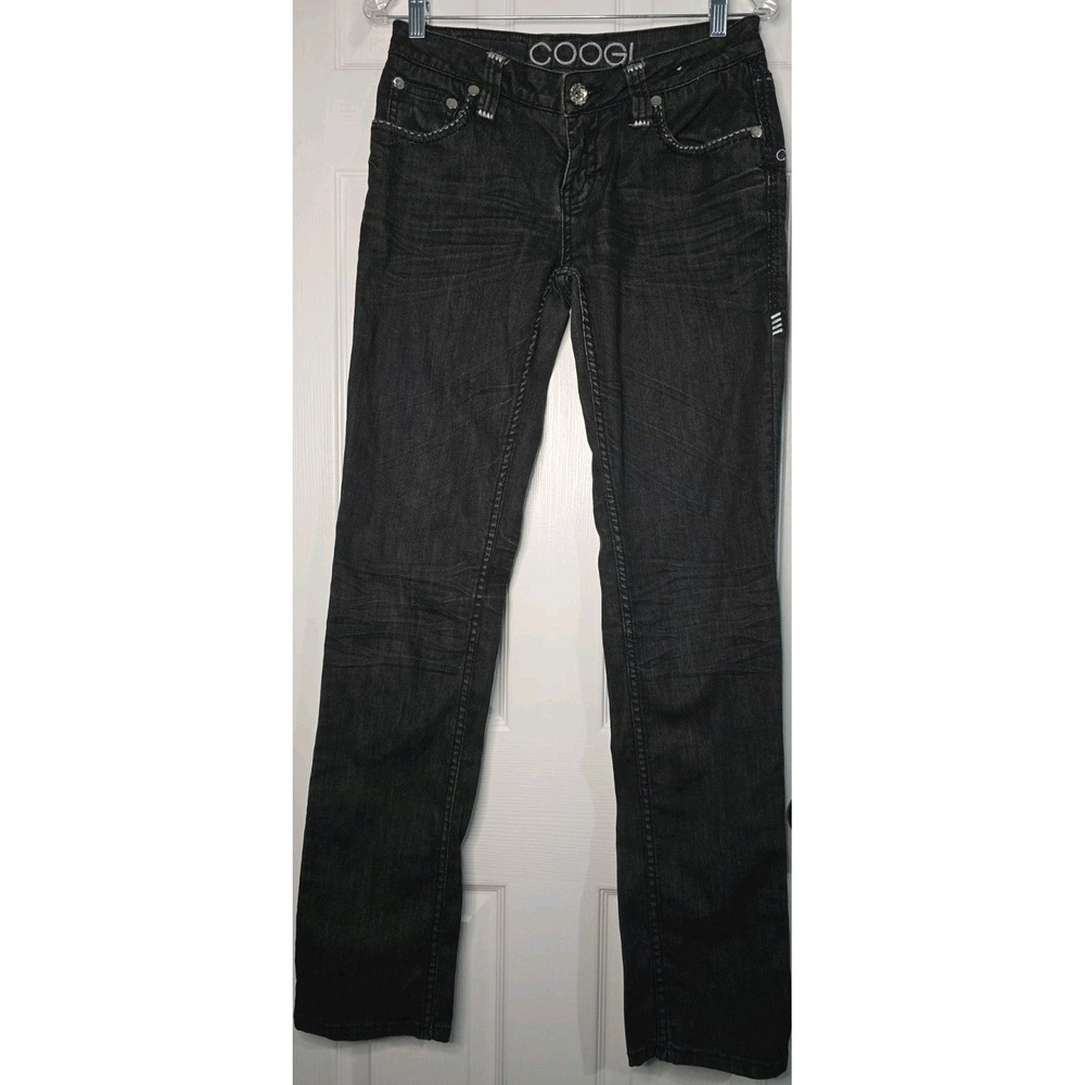 Coogi Australia Womens Size 7/8 Black Stylish Straight-Fit Denim Jeans!